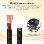 MOOKEERF 14/4 AWG Mini-Split Cable - 50FT 14 AWG 4 Conductor Control Cable 300V Stranded Oxygen-Free Pure Copper Wire for Mini Split Air Conditioner,Heat Pump,HVAC Systems and Speaker Systems