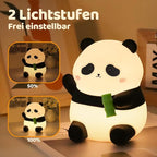Rytinazzz Panda Night Light, 50-Hour Battery & Pat-to-Change Brightness, Squishy Silicone Lamp for Girls Kids Bedroom, USB Rechargeable with Timer, Valentines Gifts for Kids