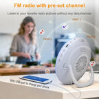 DreamSky Sunrise Alarm Clock Radio for Bedroom with Sound Machine - Dual Wake up Light Alarm Clock for Kids Adults, Digital FM Radio, Bluetooth Speaker, 26 Sleep Sounds for Baby, Dimmable Night Light