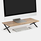 Anji Mountain Monitor Stand - Desktop Organizer & Laptop Riser, Ergonomic Monitor Riser, Space-Saving Monitor Stand for Desk, Durable Construction, Easy Assembly, Ideal for Home & Office,Natural