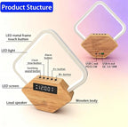 Wood Sunrise Alarm Clock with White Noise Machine 3 Color Night Light 15 Soothing Sounds Sleep Aid 30/60/90min Timer 10 Alarm Ringtones USB C PD Phone Charger Anniversary Birthday Gifts for Women Men