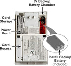 Kidde Carbon Monoxide Detector, Plug In Wall with 9-Volt Battery Backup, Digital LED Display