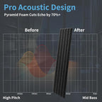 Art3d 10-Pack Peel and Stick Acoustic Panels with Acrylic Tape - 12 x 48 inches, Self Adhesive Sound Absorbing Polyester Wall Panels for Home Office Studio, Black