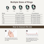 RIFESI Smart Ring for Women Men, Fashion Minimalist Fitness Ring & Sleep Tracker Ring with Heart Rate, Blood Pressure,5ATM Waterproof Health Ring,Gifts for Women Men Gift,No Subscription (8,Black)