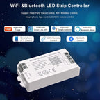 TUNICHX C01W Monochrome LED Strip Controller 2.4 GHz WiFi Group Controller Alexa Google Home Smartphone APP Control Compatible with WR02RF LM007 LM087 FUT006 B1 Mi-Boxer/Mi-Light Dim Remote
