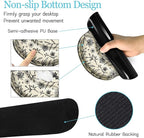 LIMKRIAN Goth Bat Mouse Pad Set Large Desk Mat for Desktop, Ergonomic Mouse Pad with Wrist Rest for Gaming, Keyboard Mat Wrist Support Cup Coaster Set, Gothic Office Desk Accessories Decor Supplies