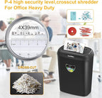Suntiko 14 Sheet Cross Cut Paper Shredder for Home Office Use with P-4 High Security and 6.6 Gallon Bin for Credit Cards CDs or Staples ETL Certified Black
