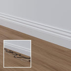 D-Line Half Round Cord Hider, Patented Cable Cover, Hide TV Wall Mount Wires, Raceway for Cords, Decorative Wire Covers, Paintable, Adhesive Cable Concealer, 8X 0.78in W x 0.39in H x 39in L,White