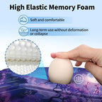 YIWEI Ergonomic Mouse Pad with Wrist Rest - Comfortable Office Mousepad with Memory Foam Wrist Support for Carpal Tunnel Relief, Mouse Pads with Non-Slip Base for Gaming and Home (Moonlit Night)