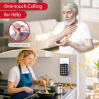 CallToU Wireless Caregiver Pager Nurse Call Button for Elderly LED Call Light Nurse Alert System Call Bell for Patients at Home Clinic/Medical Institution/Nursing Home (15 Call Button + 2 Receiver)