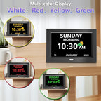 MRCHYDZ 11 Inch Clock with Day and Date for Elderly Large Display Digital Clocks 12 Alarm 3 Display Modes Large Font Alzheimer's Clock Alarm Clocks for Seniors Auto DST 11in Black