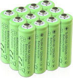 Rechargeable AA Batteries,1200 mAh, NiMH, Recharge up to 1000x Times, Pre-Charged 12-Count