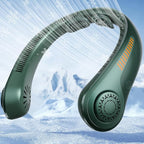 UZOPI Portable Neck Fan, Hands-Free, 5 Speeds, Gifts for Men Women, Lightweight, Quiet, Long Lasting, Bladeless, Battery Operated, Rechargeable, with Neck Support, Personal Fan for Hot Flashes, Travel
