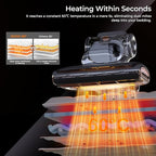 JIGOO T600 Bed Vacuum Cleaner with UV-C Light, 15Kpa Suction 700W Powerful Double Cup Handheld Vacuums, Mattress Vacuum Cleaner with Smart Dust Sensor, Ultrasonic & Heating Tech, HEPA Filter - Corded