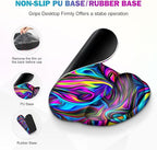 Gaming Mouse Pad, Large Desk Mat, Cute Desk Pad Protector, 4in1 XXL Mousepad + Keyboard Wrist Rest+Mouse Wrist Rest+Coaster Set with Ergonomic Desk Pad for Home Office Computer, Dazzling Bright Color