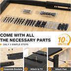 Universal TV Legs, Table Top TV Stand Base with Height Adjustable for Most 37 to 86 Inch TVs, Wobble-Free Replacement with Cable Management, Holds up to 150lbs, Max VESA 800x600mm, Black (Black)