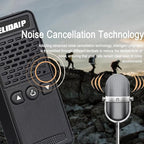 ELIDAIP T-M2 Ultra Mini Walkie Talkies,Rechargeable Two Way Radios Long Range,Portable Two Way Radios Small Walkie Talkies for Adults for Cruise Hiking Hunting Skiing Supermarket (Black&White,2 Pack)