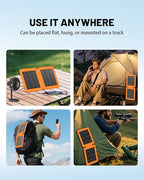 SOLUPUP Solar Panels, 10W Small Solar Charger with 5V USB-A and USB-C Fast Charging IPX5 Waterproof Foldable Portable Solar Panel for Camping, Hiking Compatible with iPhone, iPad, Power Banks