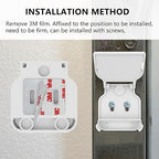 Garage Door Bracket for Ring Alarm Contact Sensor 2nd Gen – White Mount with Snap Clip & Screws – Secure Fit, Easy Install, Ring Compatible Accessory (1-Pack, Sensor Not Included)