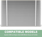 （3 Pack）401 Filter Replacement Compatible with AprilAire 2400, Space-Gard 2400 Whole-House Air Purifier, MERV-10 Furnace Filter, 16x25x6 Air Filter（incloud 2 Pleat Spacers）