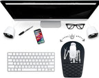 BOCHEERY Ergonomic Mouse Pad Wrist Support,Upgrade Mousepad with Massage Design,Non-Slip PU Base Desktop Mouse Pads for Pain Relief, Computer, Office & Home,12 x 8 in（F-Black Human Skeleton）