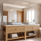 Mirrorons 72 x 36 Frameless Bathroom Mirror, Rounded Corner Bathroom Vanity Mirror, Modern Wall Mounted Vanity Mirror for Living Room, Bedroom, Entryway (Horizontal/Vertical)