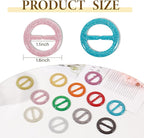 T-Shirt Clips 9 PCS, Clothes Corner Knotted Button, Fashion Alloy Pearl Rhinestone Circle Clip Buckle Round Shirt Silk Scarf