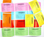 BETCKEY Colored Labels Compatible with Dymo 30330 (3/4" x 2") Small Multipurpose Labels, Compatible for Dymo LabelWriter Thermal 450, 4XL & Zebra Desktop Printers [6 Rolls, Light Blue]