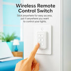 LoraTap 656ft Wireless Wall-Switch: Remote Control Outlet 3 Pack — Lights & Small Appliances — No Wiring —1 Remote for 3 Plugs