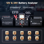 Car Battery Tester 24V 12V Load Tester, FOXWELL BT705 Plus 100-2000CCA Automotive Alternator Tester Digital Cranking Charging System Tester for Car Truck Marine ATV, Upgraded of BT705