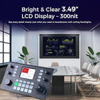 RGBlink NDI PTZ Camera Controller, PoE Powered, 3D Joystick Control,3.5 LCD Preview, Multi-Protocol Support, for Church Worship, Webinars & Live Streaming (RGBBKT)