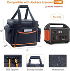FRECOLSH Travel Carrying Case Compatible with Jackery Explorer 1000, Portable Power Station Storage Case with Water- proof Bottom and Pocket for Jackery Accessories Solar Generator Storage Bag Only