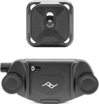 Peak Design Capture Camera Clip V3, Black with Plate, Holds DSLR, Compact and Point and Shoot Bodies, Secure, Stable and Accessible, Attaches to Straps and Belts, Quick Release, 200 lb Capacity