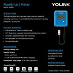 YoLink FlowSmart NSF Water Meter, Smart Water Usage Monitor and Water Leak Detection: 2 Inch Advanced Smart Home Water Meter, Hub Included