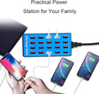 MaxLax USB Charging Station, 20-Port 100W/20A Multi-USB Charger Station for Smartphones, Tablets, and Other Devices