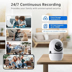 GBIUT Indoor Security Camera, 5G & 2.4GHz Dog/Puppy/Pet WiFi Security Camera with Phone App, 360° Pan/Tilt Home Cameras Indoor, Smart AI Auto Tracking & Night Vision, US Cloud Storage (2Pack)