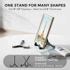 TR-LIFE Plate Stands for Display, 6 Inch, 4-Pack, Plastic Picture Frame Holder Easels for Plates, Pictures, Books, Signs, Plaques