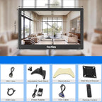 Suprlipy 12 inch FHD Small IPS Monitor LCD Display Screen 1920x1080 60Hz 16:9 with BNC VGA AV Input Built-in Lounspeakers for CCTV Security Camera DVR PC RasPi