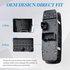 WUANGKI Power Window Door Master Control Switch | Front Driver Side | 3+0 Pins | Compatible with 2008-2009 Dodge Grand Caravan, 2008-2009 Chrysler Town, Country | OE# 4602535AE | Window Buttons