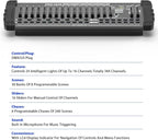 Wiwreenm DJ Controller 384CH Fog DMX-512 DJ Controller Support 30 Banks 8 Scenes 24 fixtures Stage Lighting Console for Program Editing of DJ Lights Show Bar Club Live