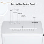 Low Noise 40dB Paper Shredder for Home, 10-Sheet Cross Cut, CD/Credit Card Shredder, 2.6 Gallons Wastebasket, P-4 High Security, White