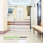 TOPGREENER Occupancy Vacancy PIR Motion Sensor with 0-10V Dimmer Light Switch, 800W Electronic Ballast or LED Driver, Single Pole Low-Voltage Dimmer, TDODS5-010, White