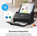 Epson Workforce ES-400 II Color Duplex Desktop Document Scanner for PC and Mac with Auto Doc Feeder (ADF), Image Adjustment Tools