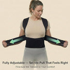 Full Back Posture Corrector for Women & Men – Pull-Back System Posture Brace – Wide Soft Straps, Breathable Mesh, Adjustable Support for Slouching, Rounded Shoulders & Upper Spine Pain Relief