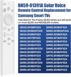 for Samsung tv Remote Solar Voice Replacement for Samsung Frame TV Remote BN59-01391A Compatible with Samsung Remote Control for Samsung Smart TVs Crystal QLED HD 4K 8K, White