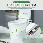 WOODBRIDGE ADA Height Smart Toilet – Auto Lid Open/Close, Foot Sensor, Zero Pressure System, Aromatherapy System, Self-Cleaning Nozzle, Multi-Function Washing & Warm Air Dry