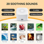 Vitelum White Noise Sleep Sound Machine for Relaxation, Meditation, Soothing Natural Sound for Sleep with Night Light
