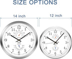 HITO 14 Inch Silent Wall Clock Battery Operated, Large Wall Clock for Living Room Decor, Office, Classroom, Bedroom