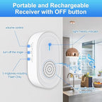 CallToU Wireless Caregiver Pager Call Button with USB Caregiver Pager, Medical Nurse Alert System Alarm and Panic Button 600+ Feet for Elderly Monitoring, Alert Button for Seniors at Home (CC06W 1-1)