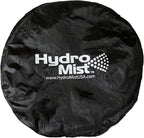 HydroMist Oscillating Wall Mounted Outdoor-Rated Fan, 3-Speed Control on Cord, Alum Fan Blade, Mounting Bracket and Black Cover Included, Residential/Commercial, 24”, Dark Brown